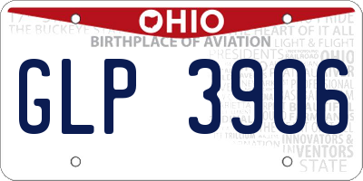 OH license plate GLP3906