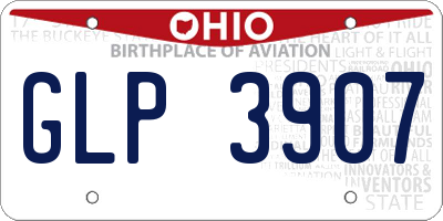OH license plate GLP3907