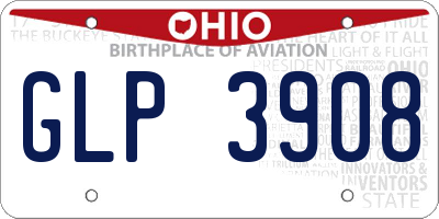 OH license plate GLP3908
