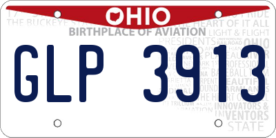 OH license plate GLP3913