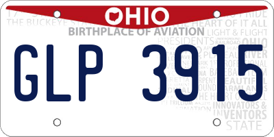 OH license plate GLP3915