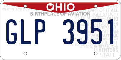 OH license plate GLP3951