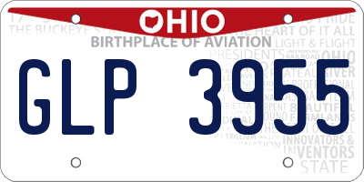 OH license plate GLP3955