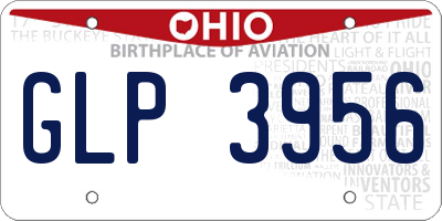 OH license plate GLP3956