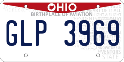 OH license plate GLP3969