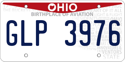 OH license plate GLP3976