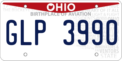 OH license plate GLP3990