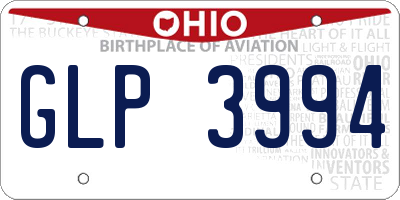 OH license plate GLP3994