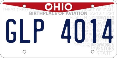 OH license plate GLP4014