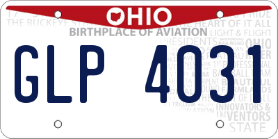 OH license plate GLP4031