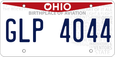 OH license plate GLP4044