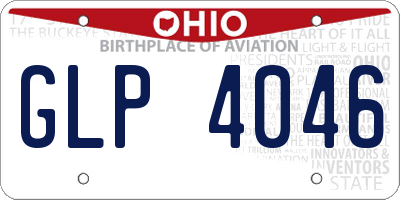 OH license plate GLP4046