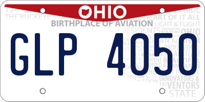 OH license plate GLP4050