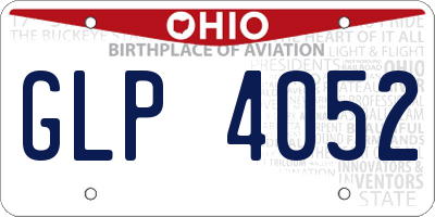 OH license plate GLP4052