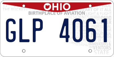 OH license plate GLP4061