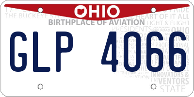 OH license plate GLP4066