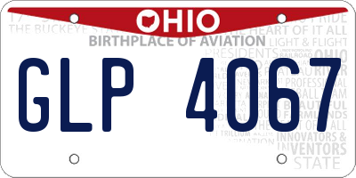OH license plate GLP4067