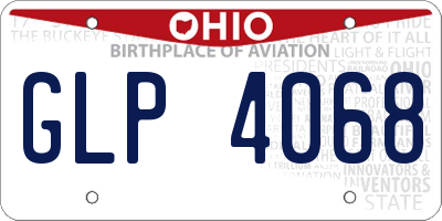 OH license plate GLP4068