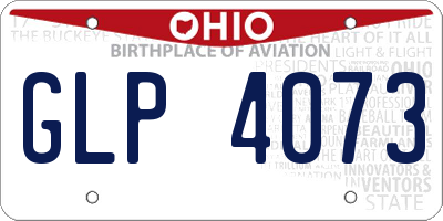 OH license plate GLP4073
