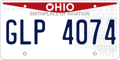 OH license plate GLP4074