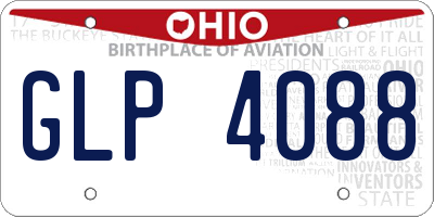 OH license plate GLP4088
