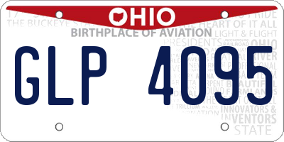 OH license plate GLP4095