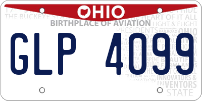 OH license plate GLP4099
