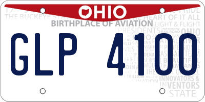 OH license plate GLP4100