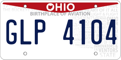 OH license plate GLP4104