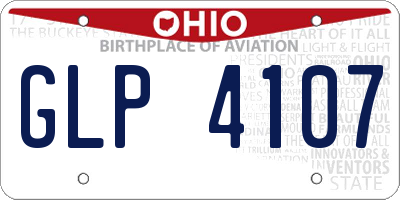 OH license plate GLP4107