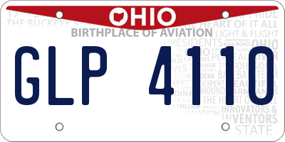OH license plate GLP4110