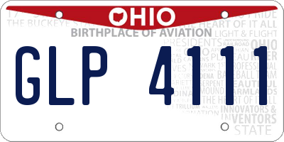 OH license plate GLP4111