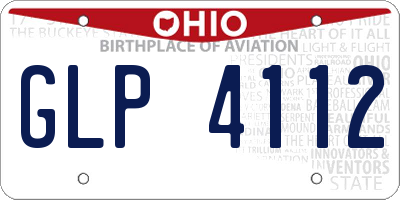 OH license plate GLP4112