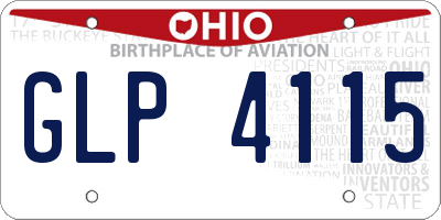 OH license plate GLP4115