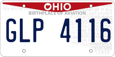OH license plate GLP4116