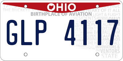OH license plate GLP4117