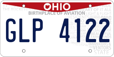 OH license plate GLP4122