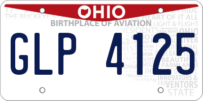 OH license plate GLP4125