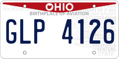OH license plate GLP4126