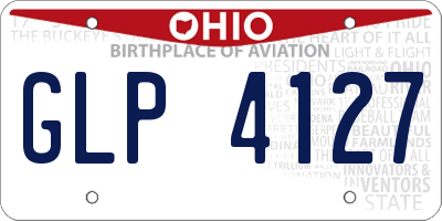 OH license plate GLP4127