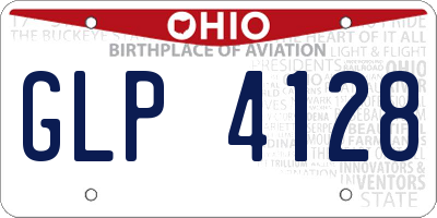 OH license plate GLP4128