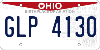 OH license plate GLP4130
