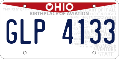 OH license plate GLP4133