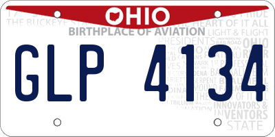 OH license plate GLP4134