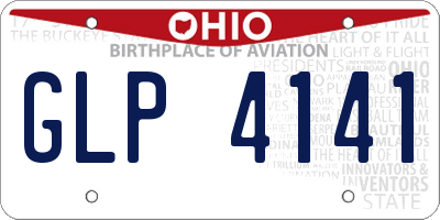 OH license plate GLP4141