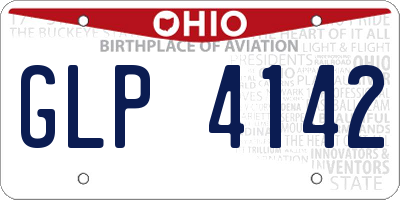 OH license plate GLP4142