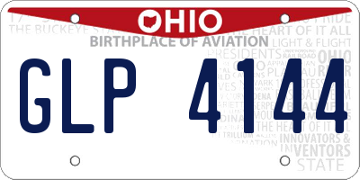 OH license plate GLP4144