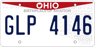 OH license plate GLP4146