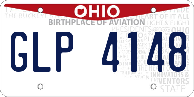 OH license plate GLP4148