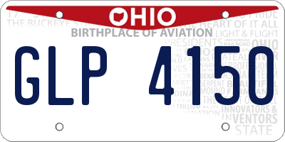 OH license plate GLP4150